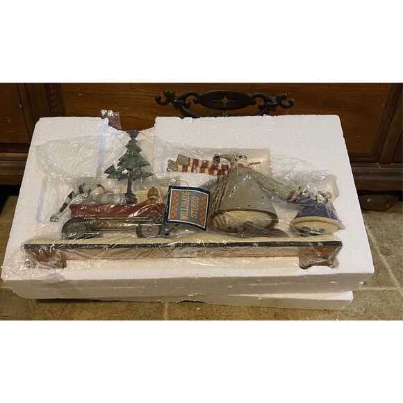 Williraye Studio 2006 “Tree for Me” Winter Snowman Wagon Dog Bells Birds WW2576 - Picture 15 of 15